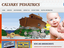 Tablet Screenshot of calvarypediatrics.com